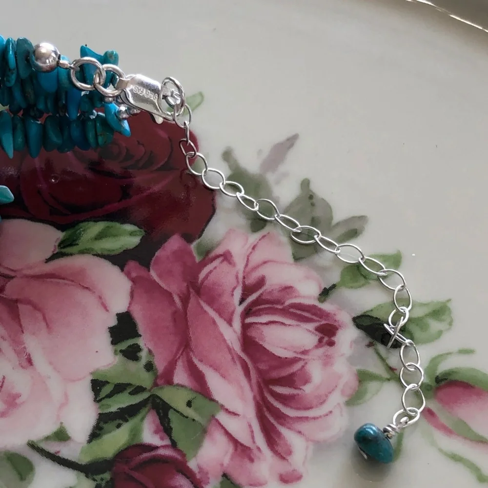 Sterling Thailand Turquoise Necklace - Picture 8 of 8